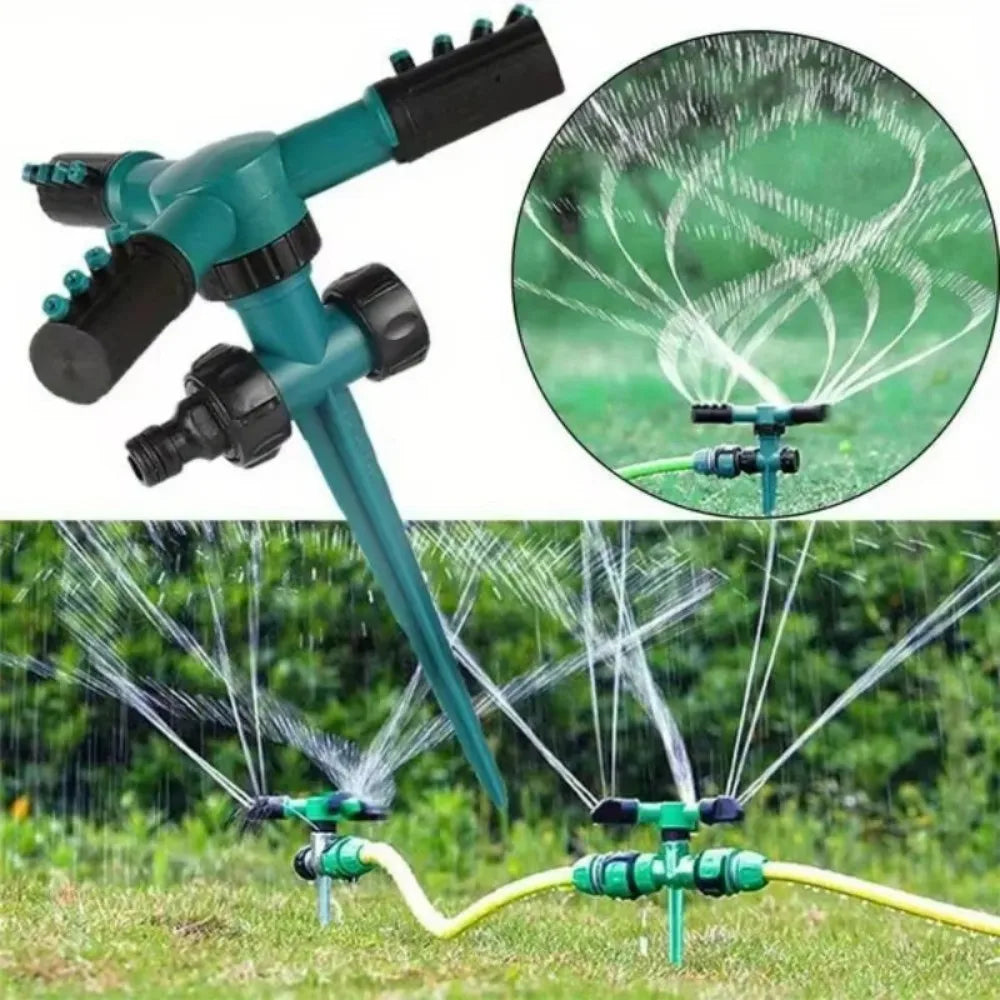 Automatic 360° Rotating Garden Sprinkler Watering System for Lawn Yard Flower Bed - Efficient Agricultural Irrigation Sprinkler
